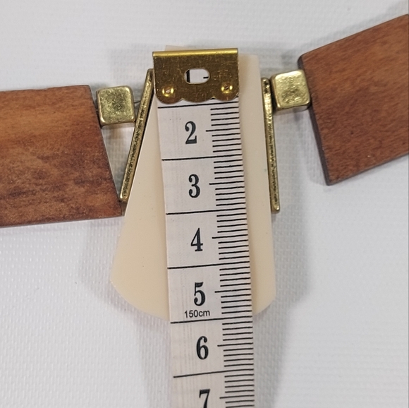 Lovisa Brass Wood Lucite Bib Chunky Necklace - Picture 8 of 8